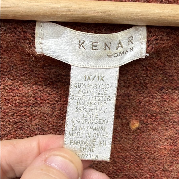 Kenar Rust Cardigan Sweater - Picture 2 of 5